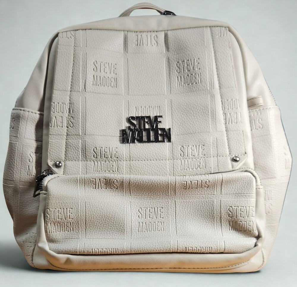 Steve Madden Beno Monogram Leather Backpack